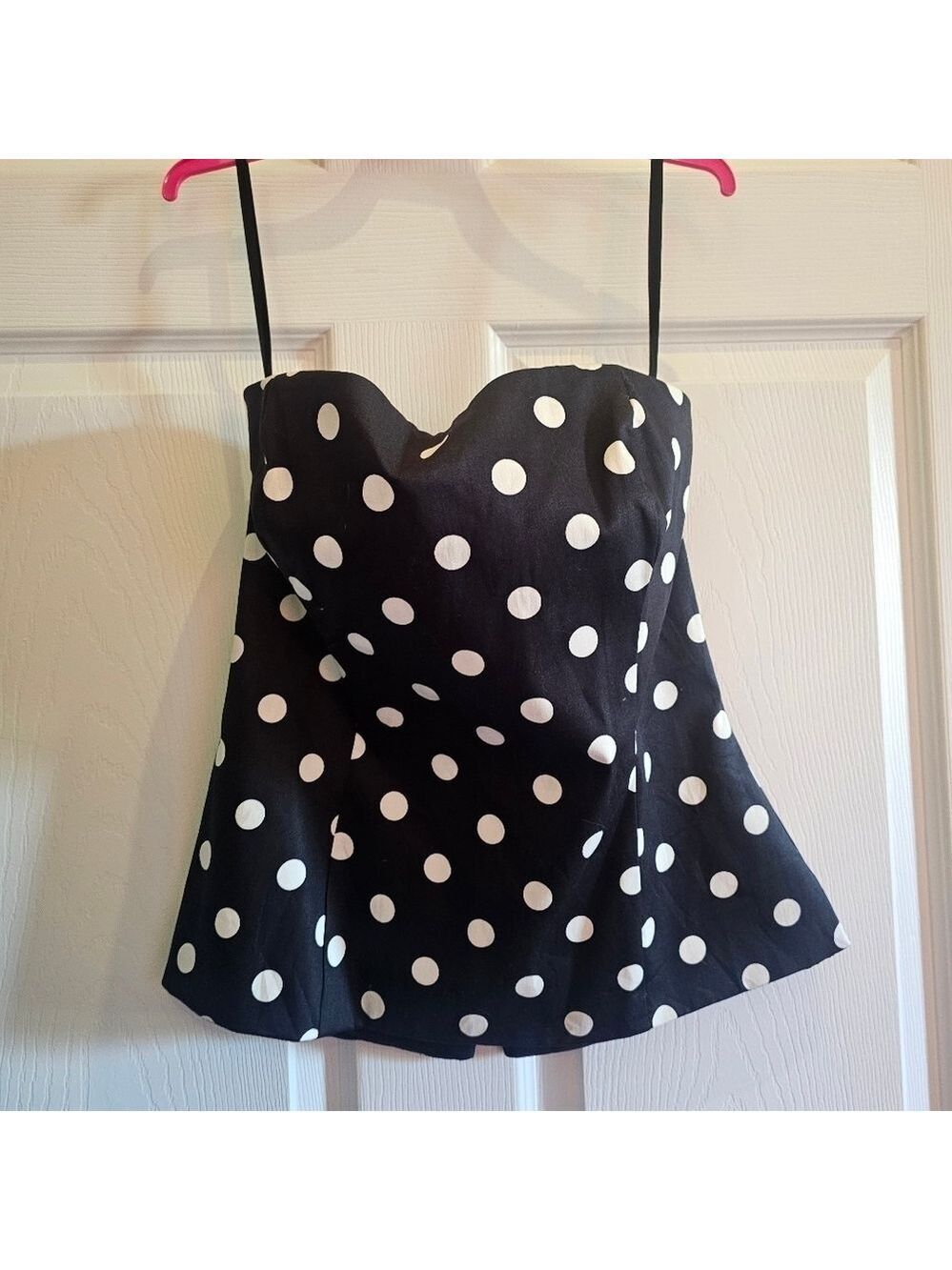 White House Black Market Dotted Bustier Top - Picture 4 of 7